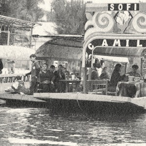 Trajineras en Xochimilco Limited Edition 8x10 FB Silver Gelatin Print image 3