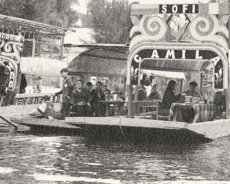 Trajineras en Xochimilco Limited Edition 8x10 FB Silver Gelatin Print image 3