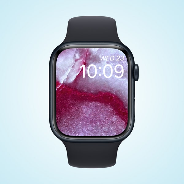 Apple Watch Wallpaper, Marble Background, Digital Download, Apple Watch Face Design, Pink Red Scarlet Crimson