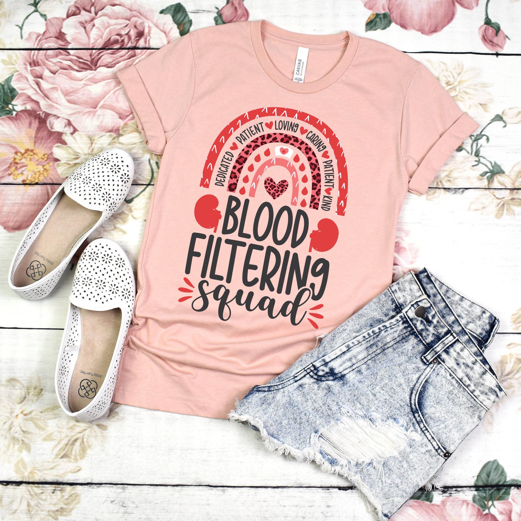 Dialysis Nurse Dialysis Tech Blood Filtering Squad Rainbow Etsy