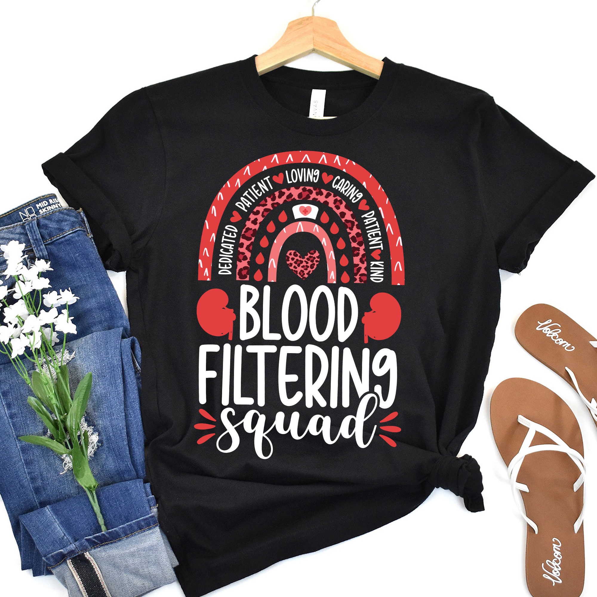 Dialysis Nurse Dialysis Tech Blood Filtering Squad Rainbow Etsy