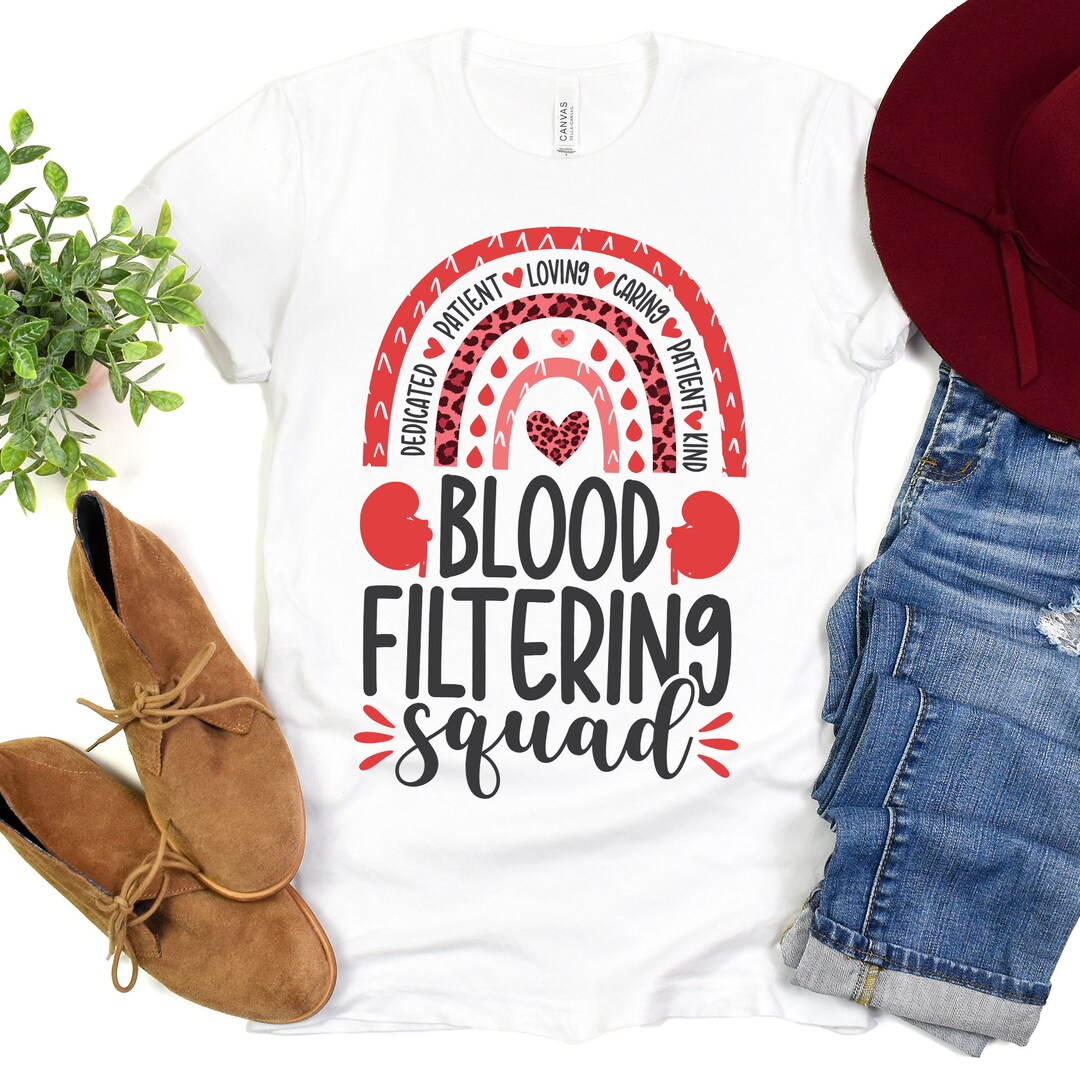 Dialysis Nurse Dialysis Tech Blood Filtering Squad Rainbow Etsy