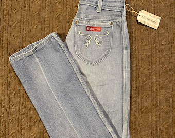 Vintage Braxton denim jeans met hoge taille en rechte pijpen