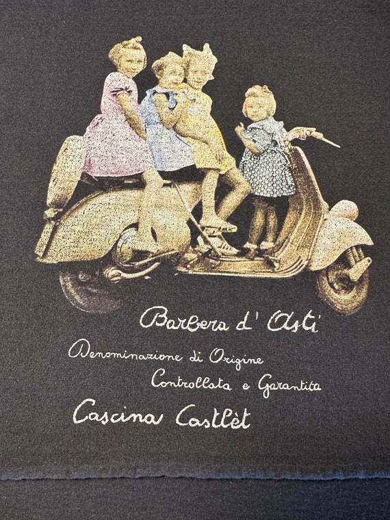 Black Distressed Vintage French Moped Girls Graph… - image 4