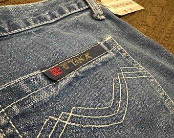 Vintage High Waisted Wide Leg Flare Brittania Denim Jeans