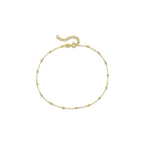 adoré 925 Sterling Silver Ball Gold Plated Anklet