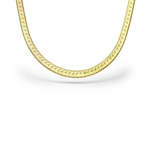 adoré 925 Sterling Silver Flat Snake Chain Necklace