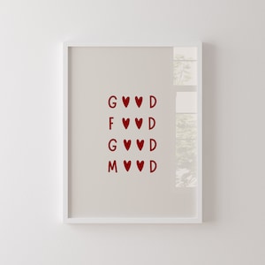 Good Food, Good Mood: Chef&#39;s Aesthetic Kitchen Art - Minimalist Digital Print