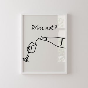 Wino Nie? Wydruk, Dekoracja Wózka Barowego, Sztuka Wina Na Ścianie, Estetyczny Wydruk Kuchenny, Cyfrowa Sztuka Wina, Prezent Dla Mamy Wina, Dekoracja Ścienna Kuchni, Wino