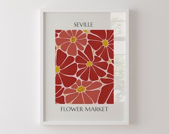 Flower Market Print Matisse Print Botanical Wall Art Floral Decor Posters Digital Download Flower Market Poster Gallery Wall Art Minimalist