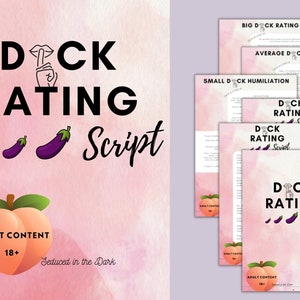 D*ck Rating Scripts, Onlyfans script, adult content script, Twitch Camgirl Snapchat Fansly Scripts, onlyfas tip menu, SPH, humiliation