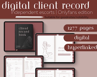 Digital Client Record Book, Onlyfans Edition, Hyperlinked (PDF Download)