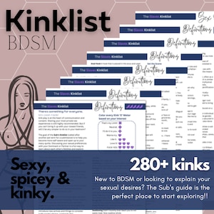 Extreme Submissive Kink List, Spice Level 5 (digital Download) - Etsy