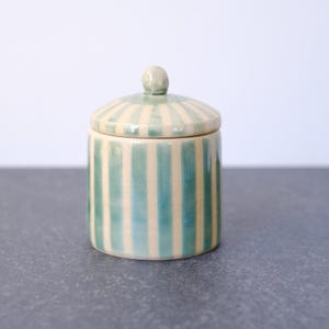 Green Sage Mist Ceramic Jar, Handmade Stoneware Lidded Jar, Wheel Thrown Pottery Storage Jar, Japandi Decor, One of a Kind