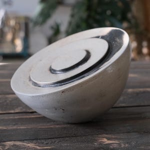Salt Fired Ceramic Sculpture, Modern Stoneware Sculpture, Artistic Sphere, Original Gift, Unique, Home Decor, Hand Thrown, Tabletop
