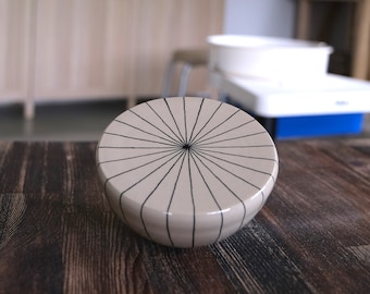 Handmade Ceramic Sculpture, Wheel Thrown Stoneware Art Object, Minimalist Half Sphere Decor, Wabi Sabi Japandi Gift , Modern Ceramic Object