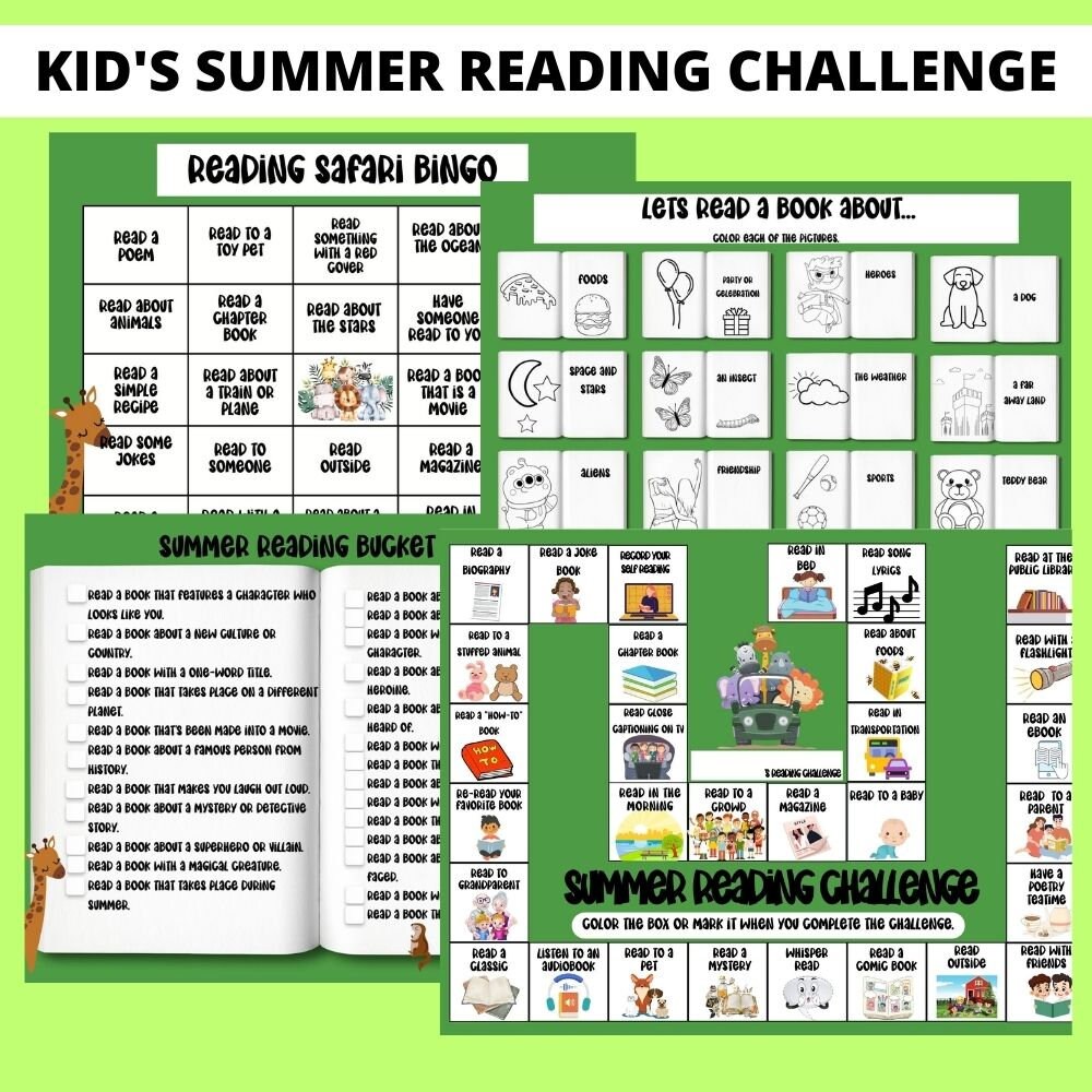 Summer Reading Challenge for Kids Reading Printable Activities Reading ...