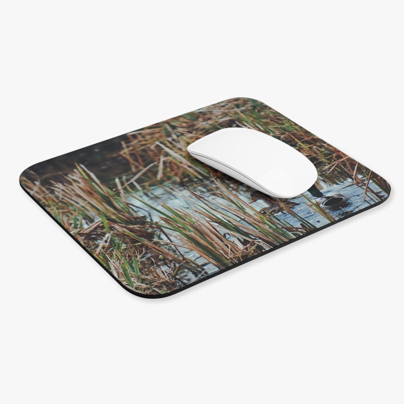 Mallard Duck Mouse Pad, Green Head Drake, Hunting Decor image 3