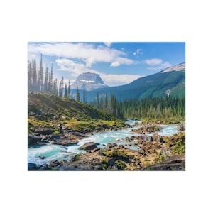 Yoho National Park Poster: Mountain River Landscape Art (210gsm)