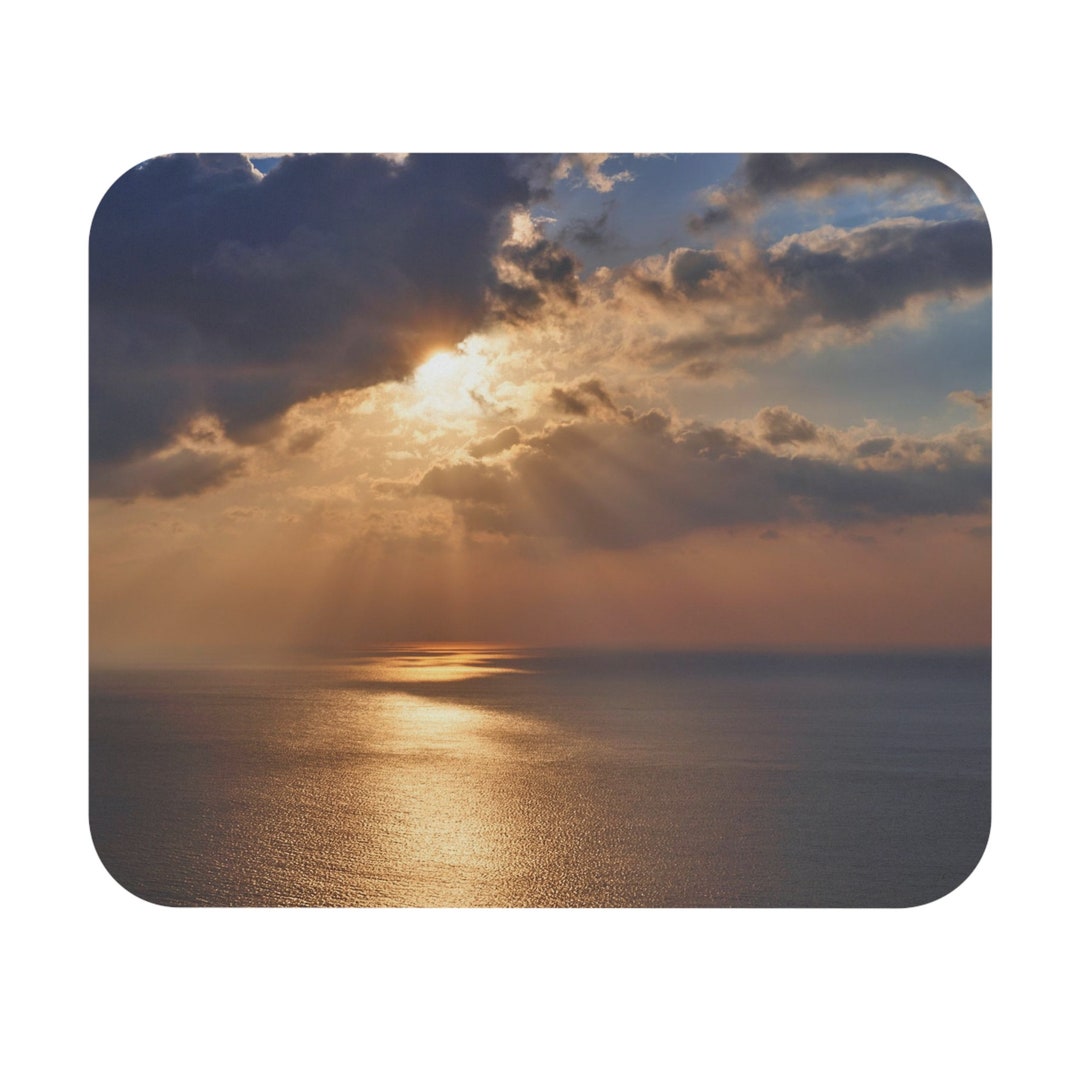 Ocean Sunset Mouse Pad: Clouds and Sunshine, Rectangle - Etsy