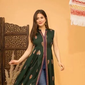 Front open kurti party 2025 wear