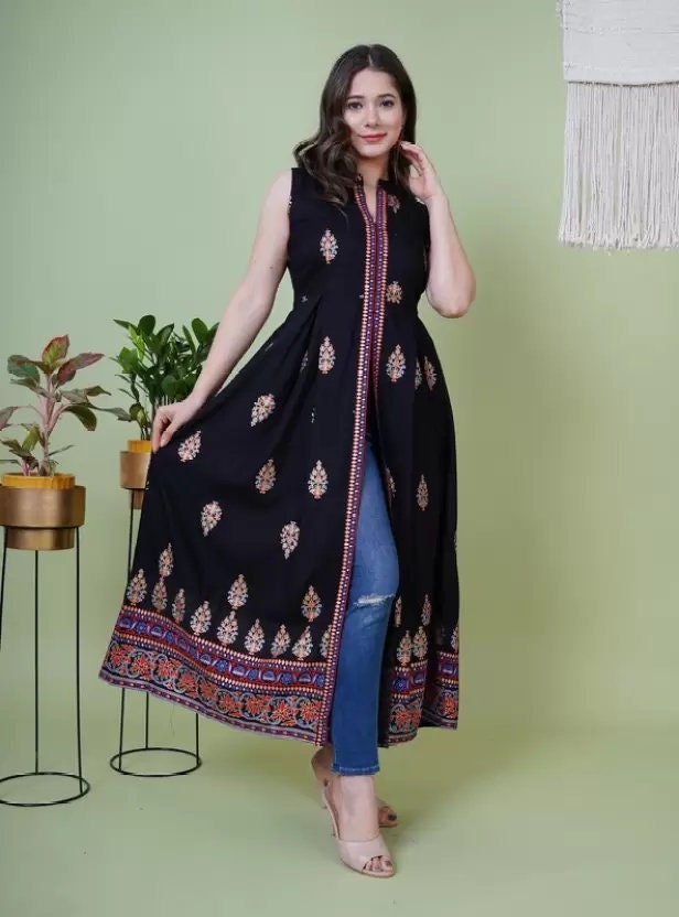Front open deals jacket kurti