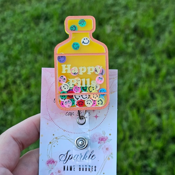 Happy Pills Shaker Badge reel