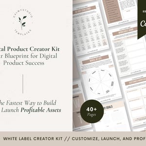 Kit de Criação de Produtos Digitais, Modelo do Canva para Vendedores do Etsy, Planejador de Lançamento de Produtos, Guia Prático para Pequenas Empresas, Ferramentas para Criadores de Conteúdo