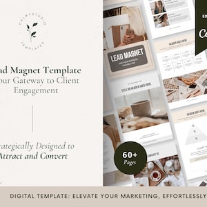 Plantilla para captar clientes potenciales, plantilla de Canva para coaches, kit para crear listas de correo electrónico, obsequio para suscriptores, creador de productos digitales para proveedores de servicios