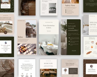 Airbnb Social Media Templates: Vacation Rental Canva Designs (Digital Download)