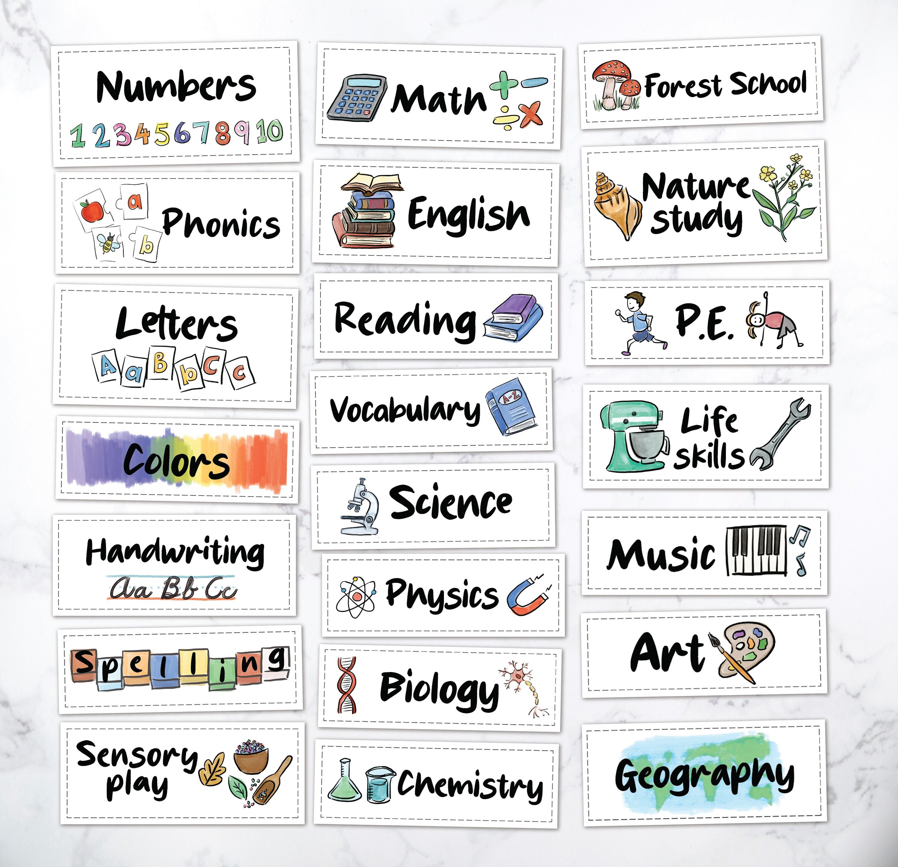 Visual School Schedule Toddler Kids Homeschool School - Etsy