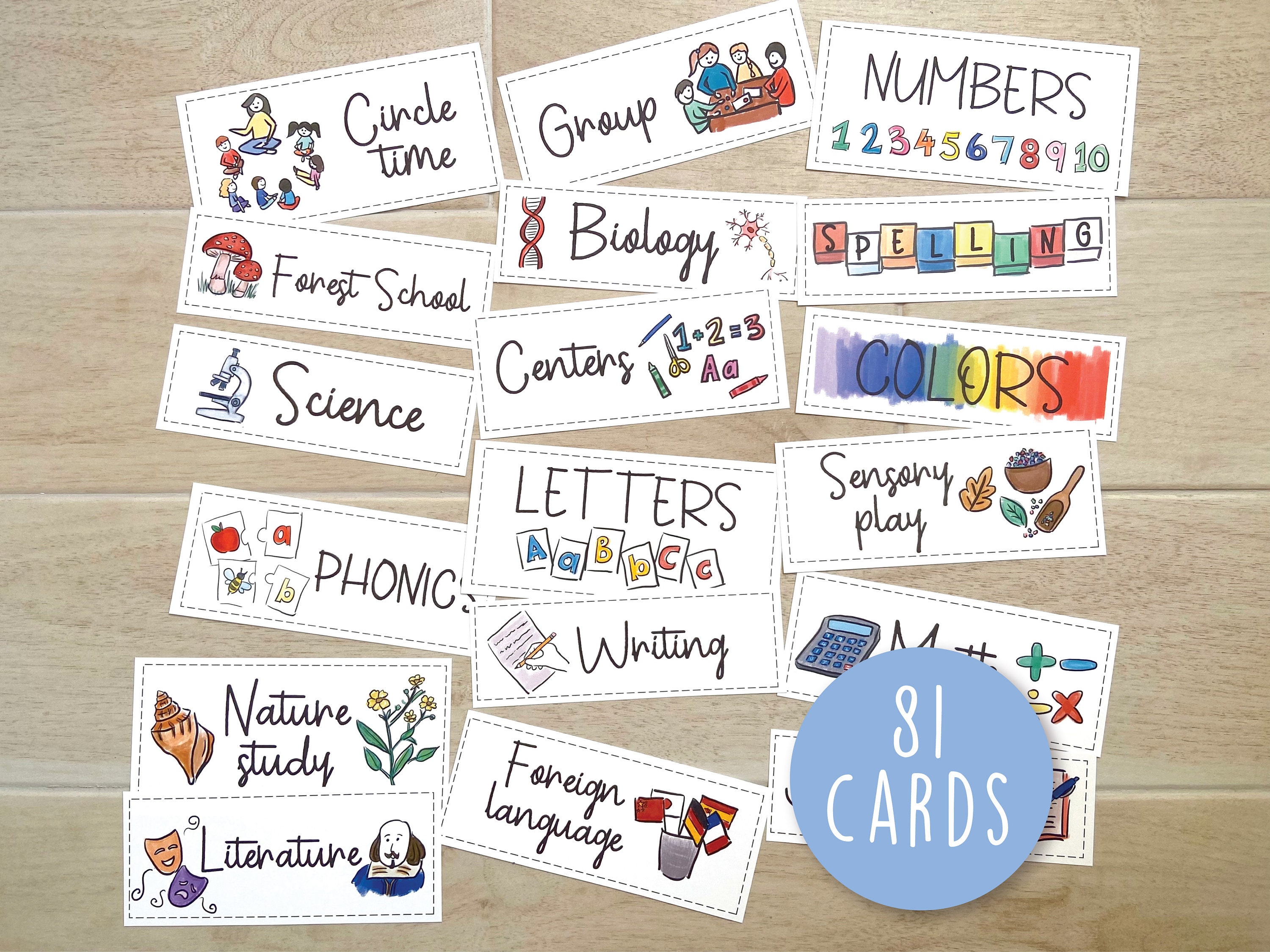 Visual School Schedule Toddler Kids, Homeschool School Subjects, Classroom timetable, Back to school, school day visual cards PRINTABLE