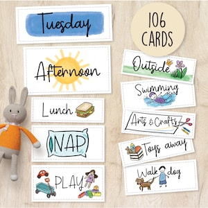 Visual Schedule Toddler Kids Daily Routine Chart, Daily Rhythm, Chore Chart for Preschool and Children, Days of the Week PRINTABLE