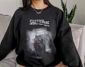 Shatter Me Book Series Inspired Poster Crewneck Sweatshirt (Juliette Ferrars surrounded by Reestablishment propaganda)