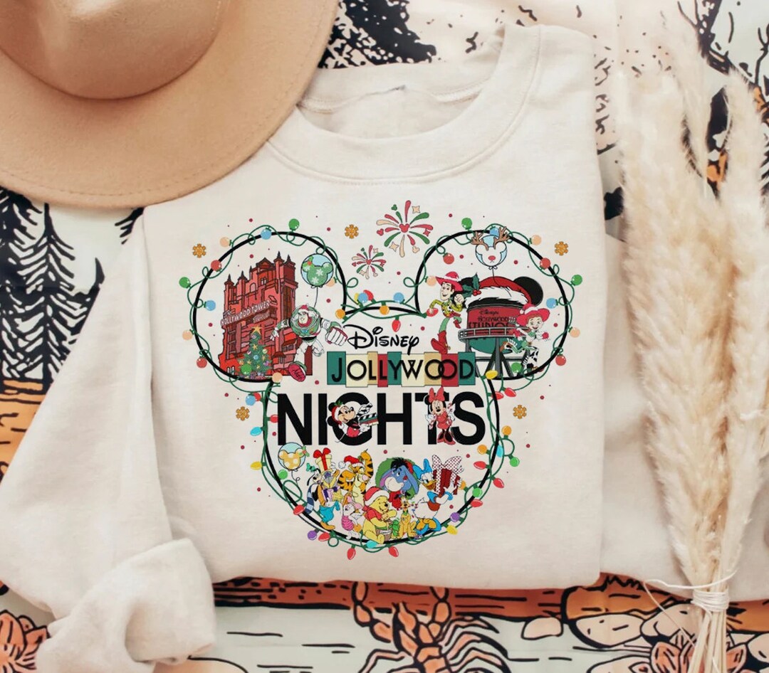 Disneyland Jollywood Nights Hollywood Studios Christmas Shirt Etsy
