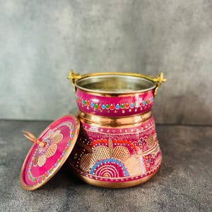 Handmade Copper Bucket: Turkish Yoghurt Pot, Decorative Storage