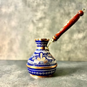Turkish Coffee Pot, Engraved Solid Copper Turkish Greek Turkish Coffee Pot, Engraved Solid Copper Turkish Greek