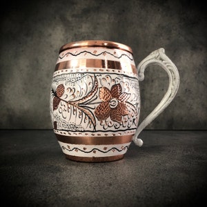 Engraved Solid Copper Mug Moscow Mule Mug, Copper Moscow Mule Mug, Handmade Copper Mug, Authentic Copper Mug 18,5 fl oz, Unique Copper Gift
