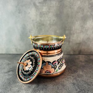 Handmade Copper Bucket: Turkish Yoghurt Pot, Decorative Storage