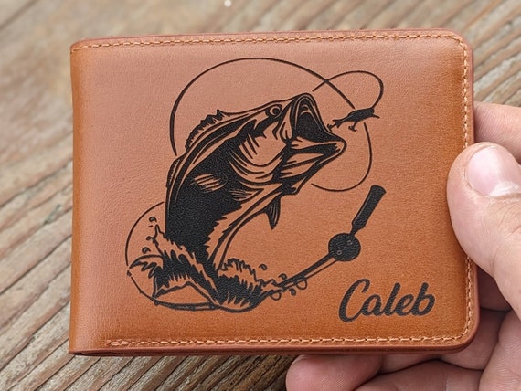 Fisherman Gifts, Engraved Wallet, Fishing Gifts for Men
