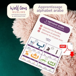 Apprendre l'arabe pour les enfants - 4 fichiers PDF avec 44 pages