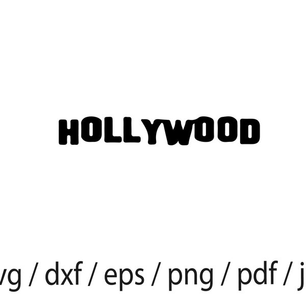 Hollywood Svg, Hollywood Sign Svg, Hollywood Movies, Stars Svg, Treasures