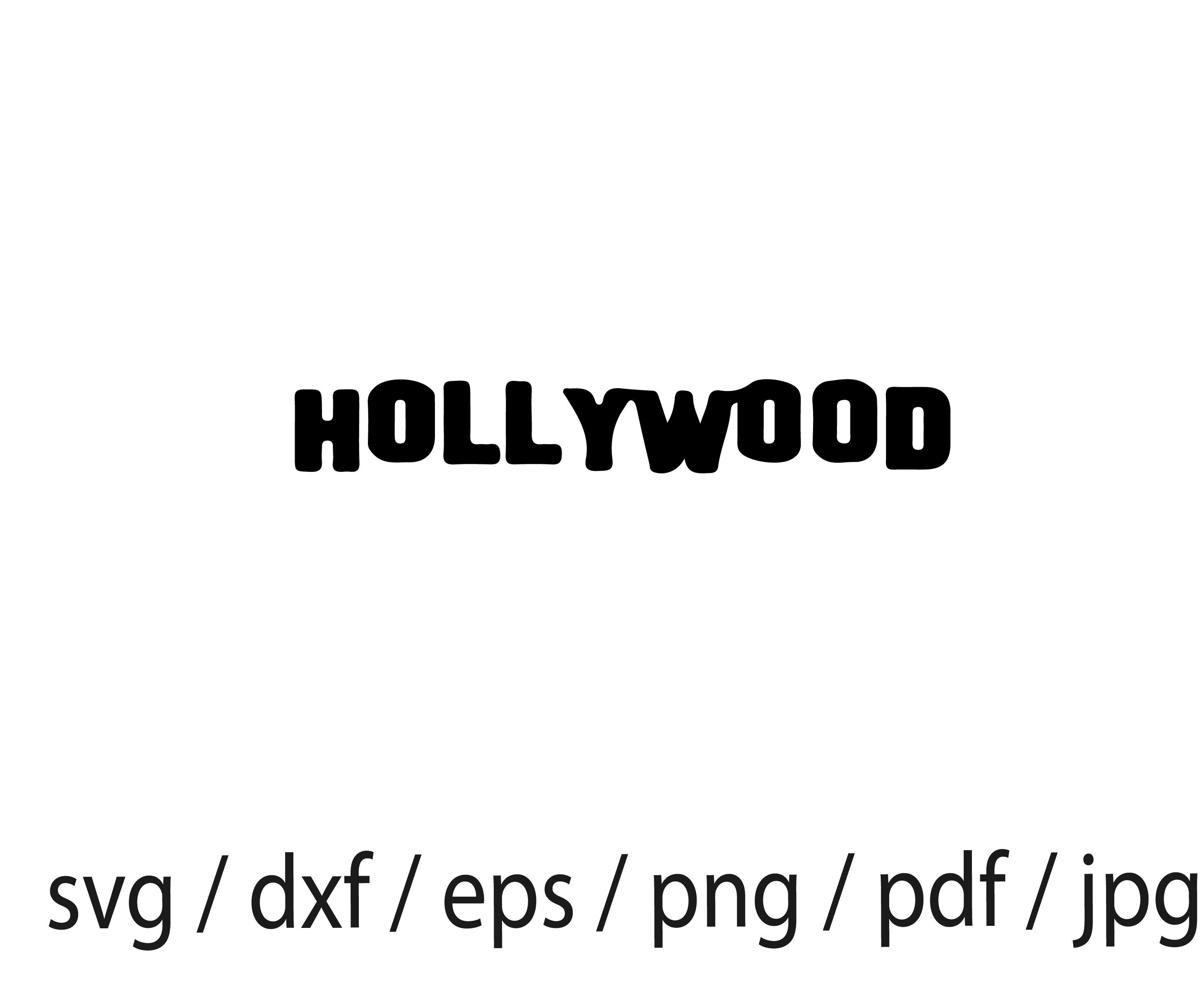 Hollywood Svg, Hollywood Sign Svg, Hollywood Movies, Stars Svg