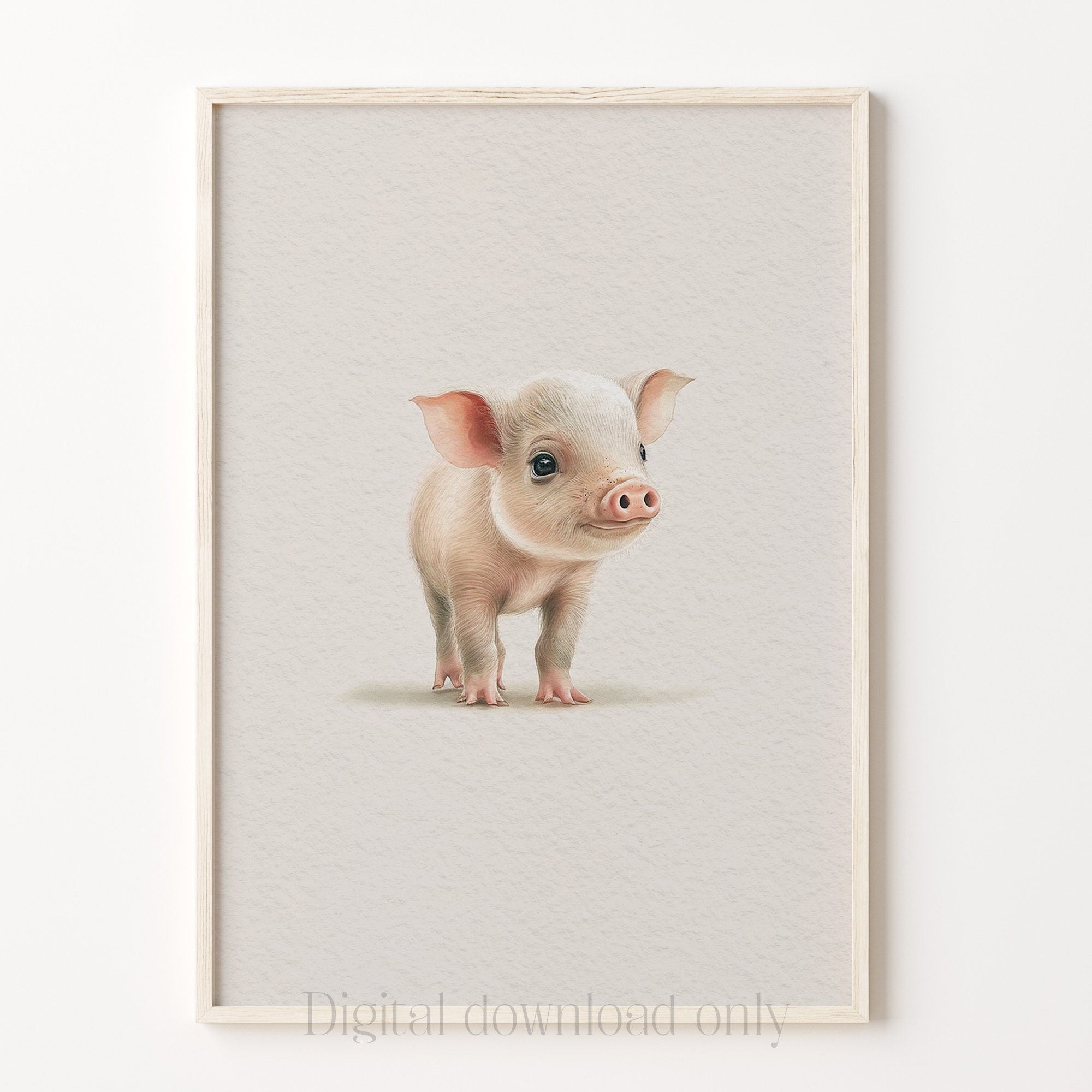 Baby Piglet Watercolor Fine Art Print Perfect for a Babies - Etsy