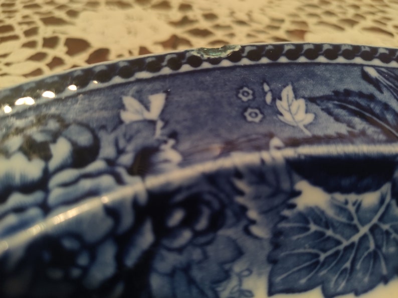 Antique Blue and White Landscape Pattern Wedgwood Etruria 9 Etsy