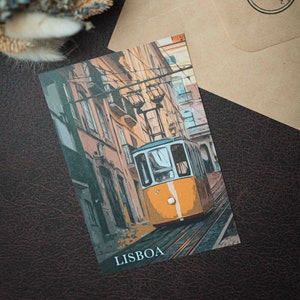 Lissabon Art Print Postcard | Portugal Postcard | Greeting Card | Art card