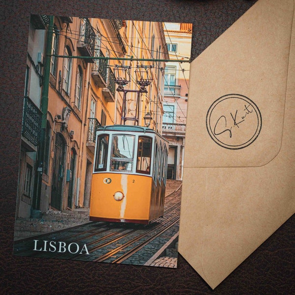 Lissabon Postkarte | Portugal Postkarte | Grußkarte | Reise Postkarte | Wanderlust | Lisbon Tram