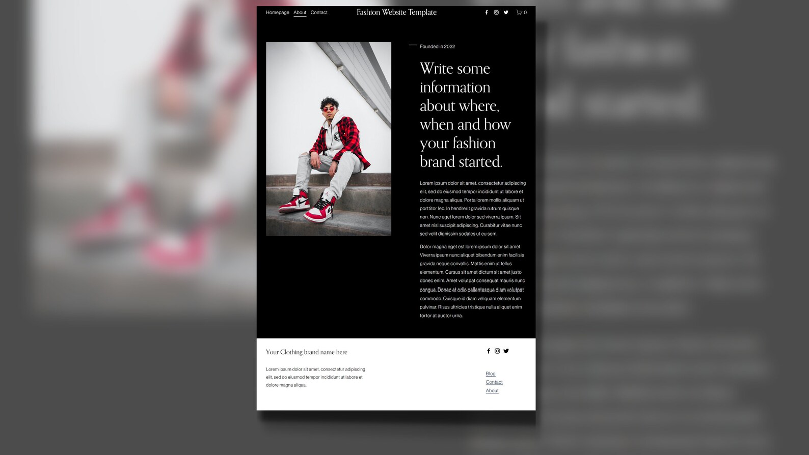 Squarespace Fashion Template Fashion Clothing Brand Clothing Store