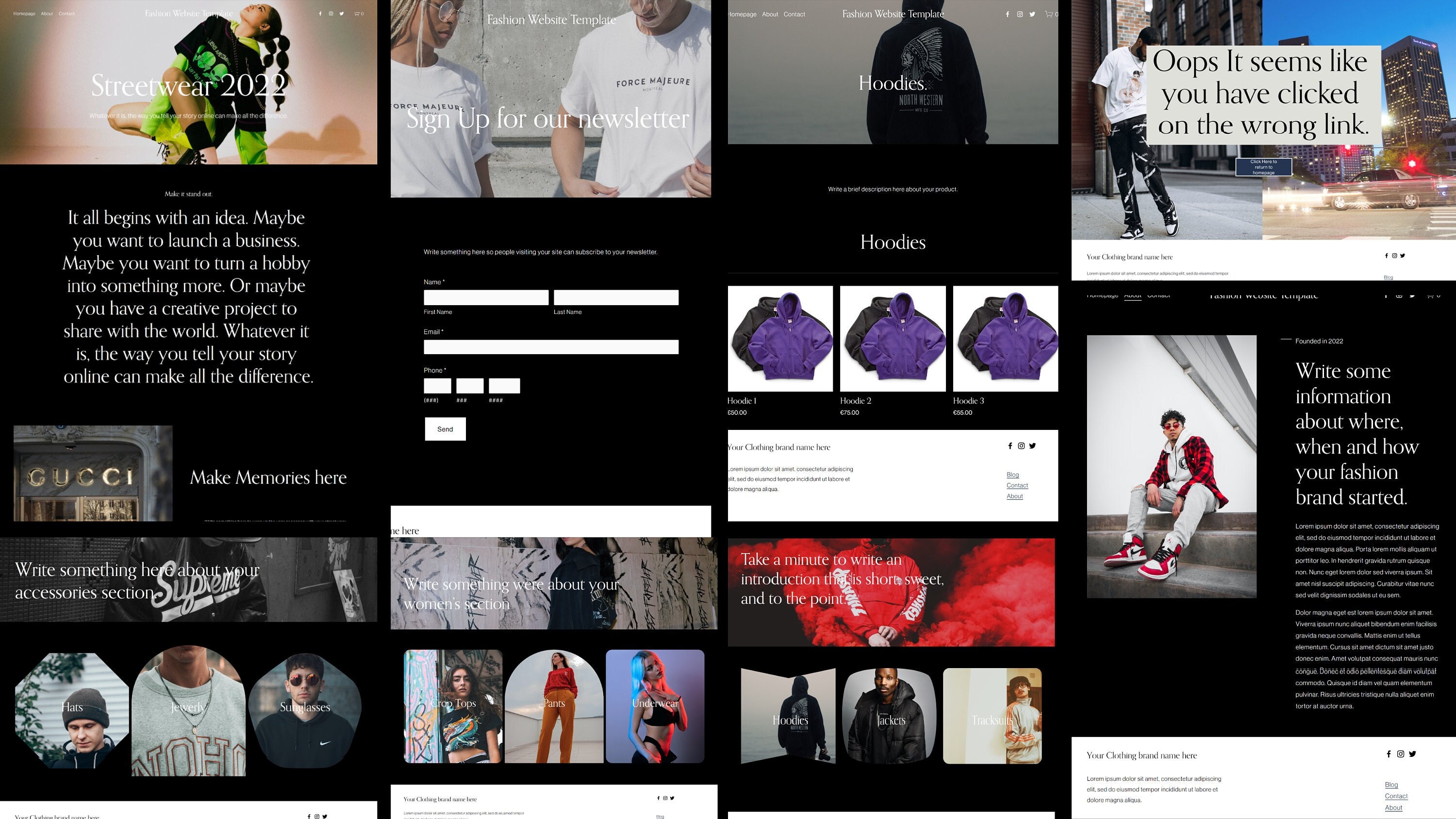 Squarespace Fashion Template Fashion Clothing Brand Clothing Store Streetwear Designer Squarespace Fashion Template Fashion Clothing Brand Clothing Store Streetwear Designer