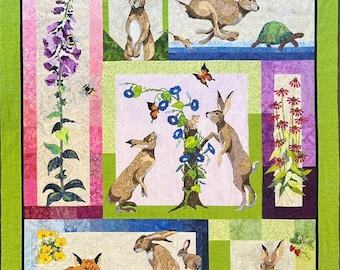 Hase sind sie !!!   Quilt Anleitung: Woodland Friends Applikation (PDF-Muster)